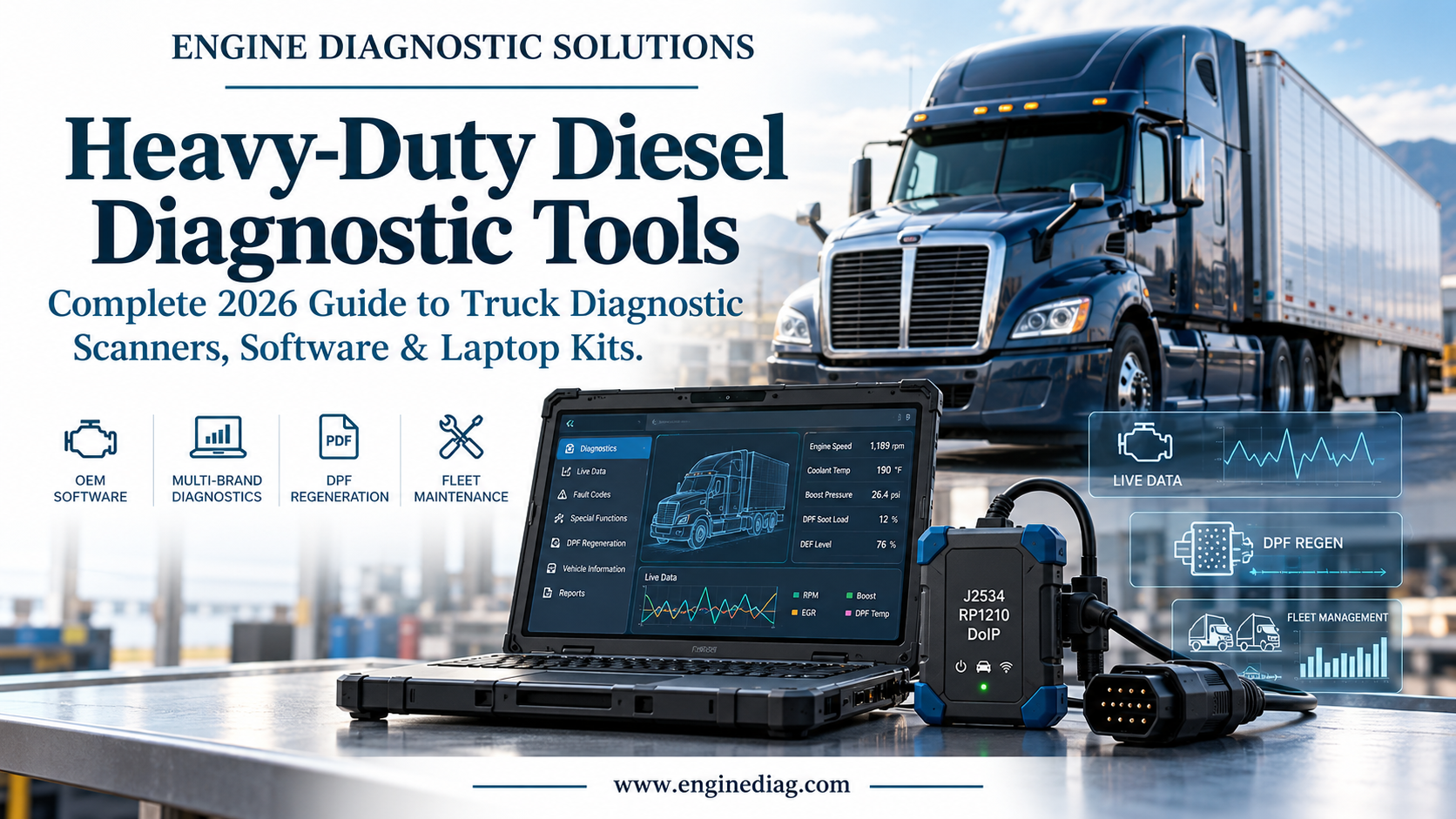 Complete 2026 Guide to Truck Diagnostic Scanners, Software & Laptop Kits
